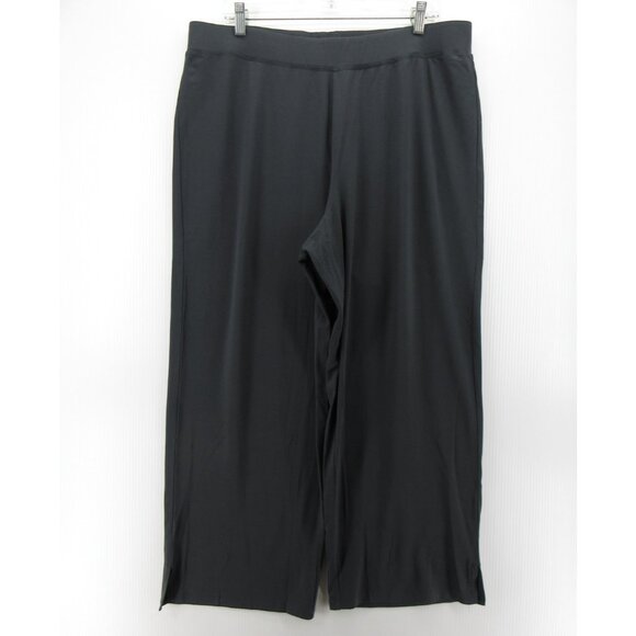Eileen Fisher Pants XL Wide Leg Straight Ankle Lyocell Pull On NEW - Picture 1 of 11